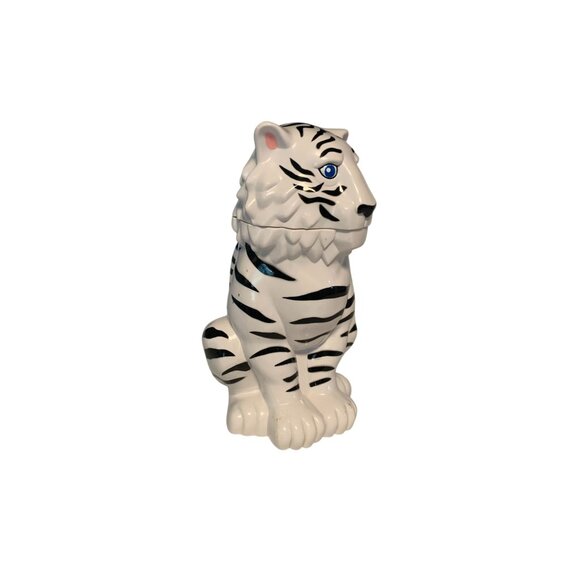 Ringling Bros Barnum Bailey White Tiger Flip Top Cup Mug Hard Plastic Circus Nov - Picture 4 of 4